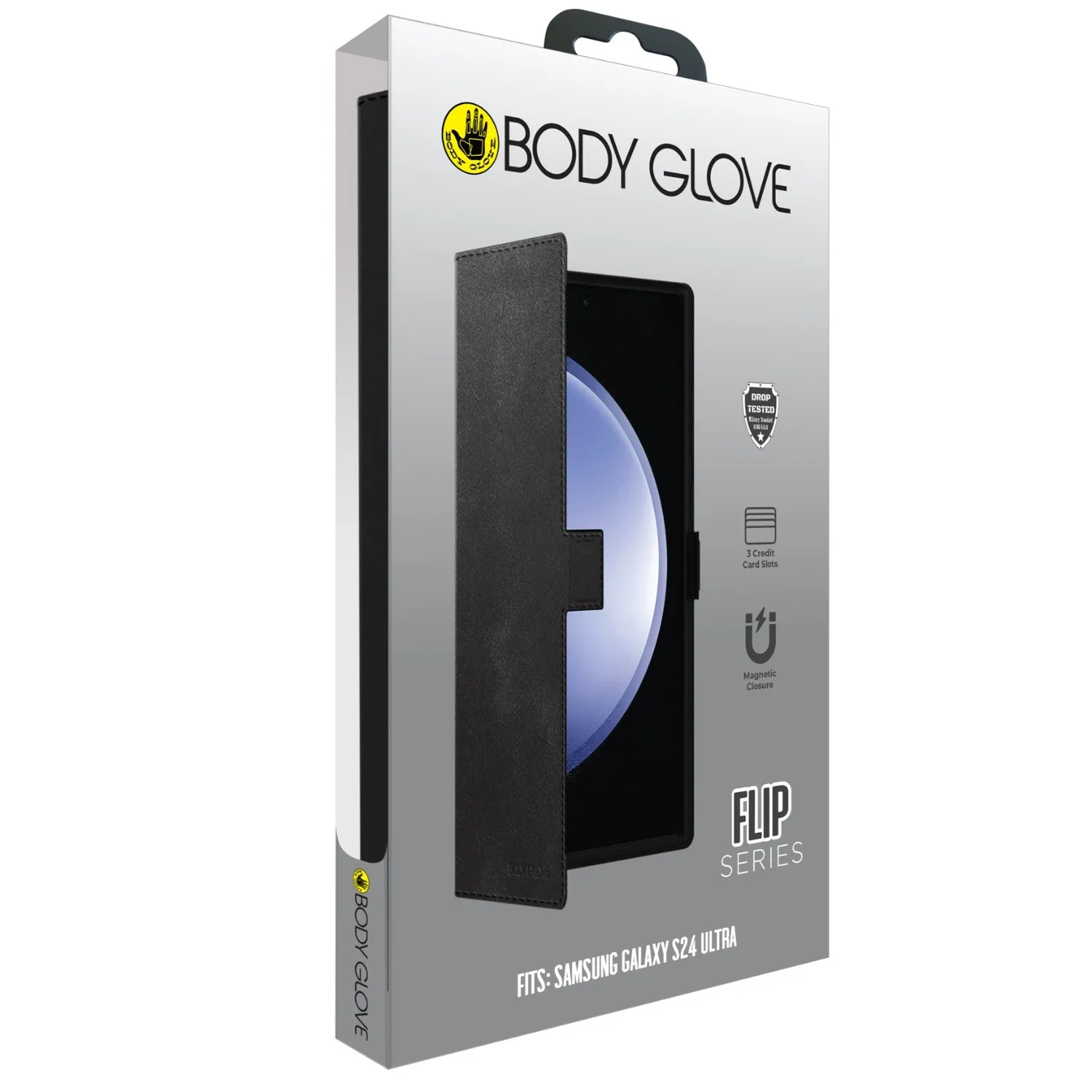 Body Glove Flip Series - Samsung Galaxy S24 Ultra - Black Smooth Shape